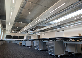 Image showing the inside of the Frenger supplied NTU Engineering Building in Nottingham, UK