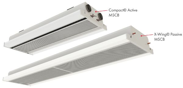 Two Multiservice Chilled Beams Labelled Two Multiservice Chilled Beams Labelled