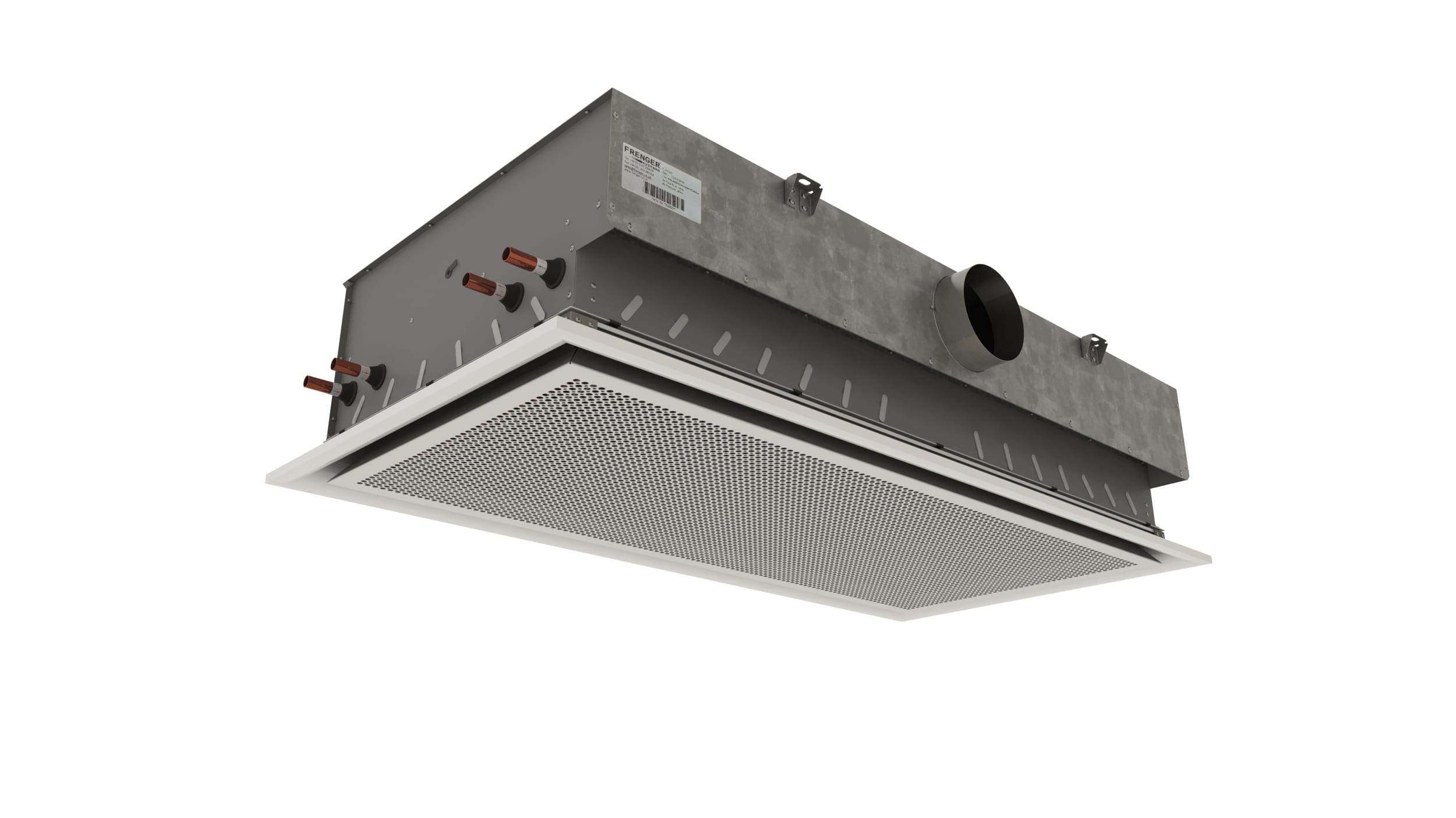 Product render of Frenger's highly efficient Halo Active Chilled Beam Halo Chilled Beam