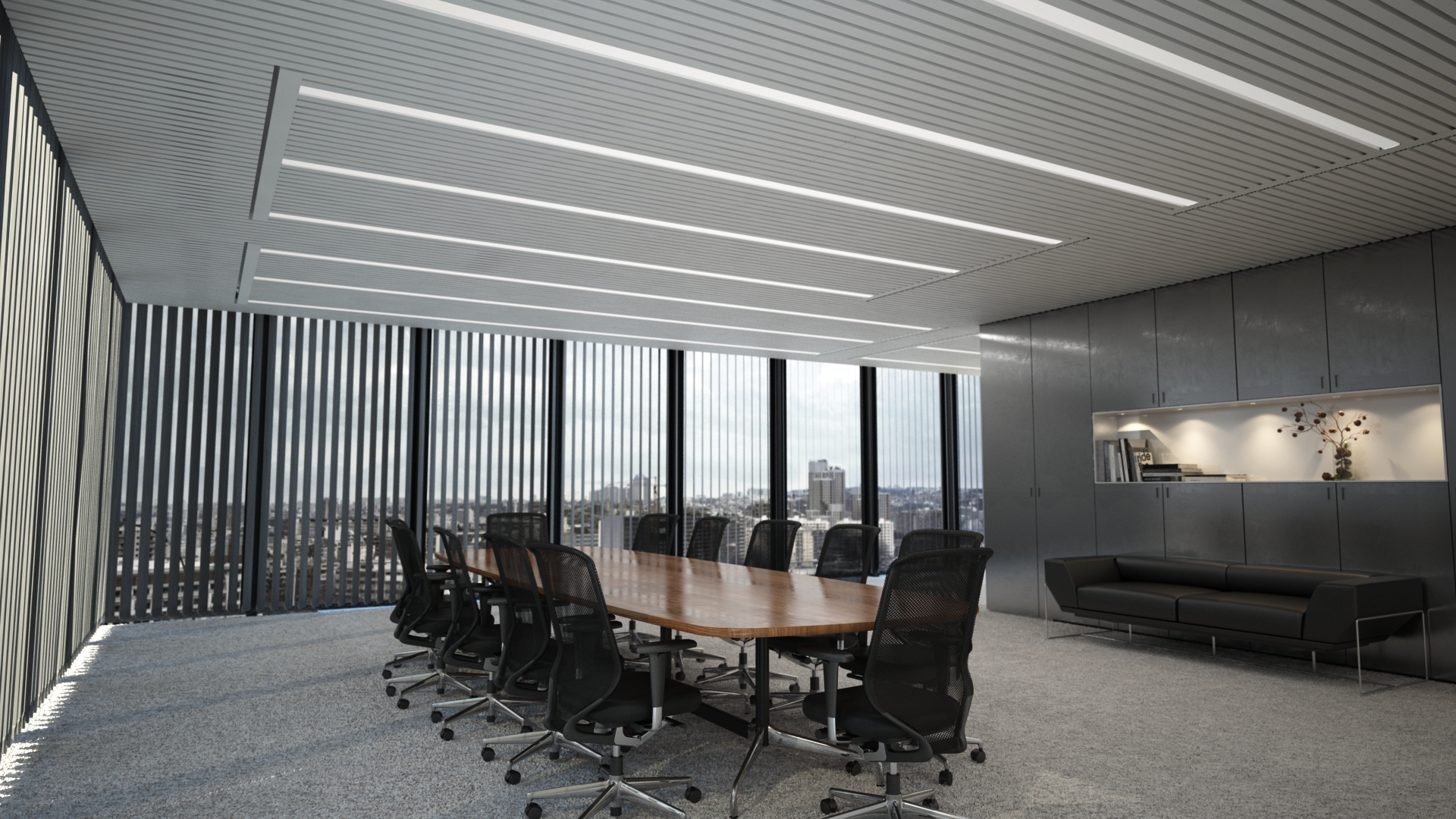 Image showing Frenger's Hydroplank Chilled Ceilings installed inside an office Chilled Ceiling Office Installation