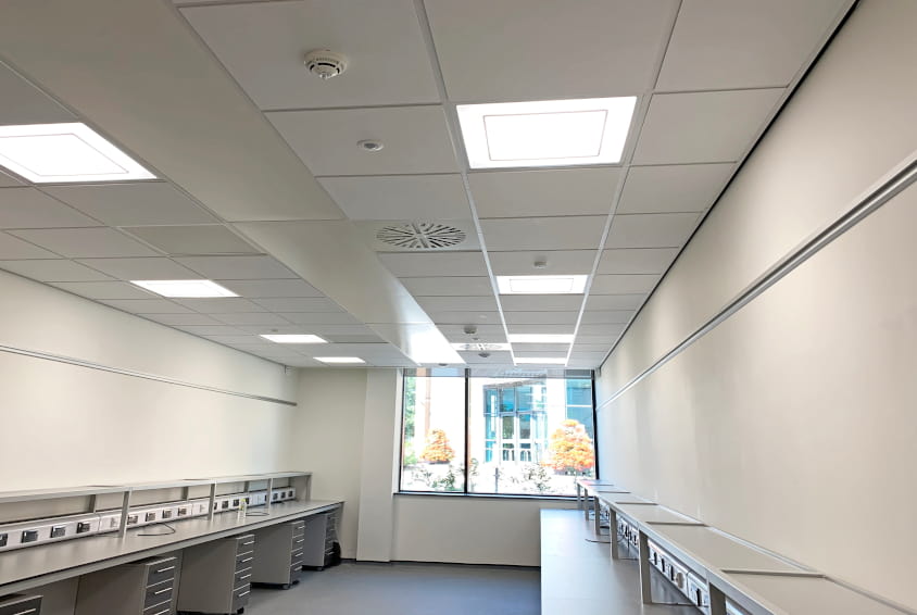 Electric Panel Ceiling Grid Installation