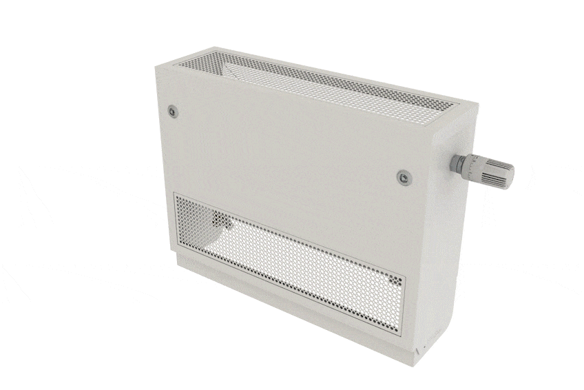 GIF showcasing the swing down cover of Frenger's Healthcare LST Radiator Cover Healthcare LST Radiator Cover