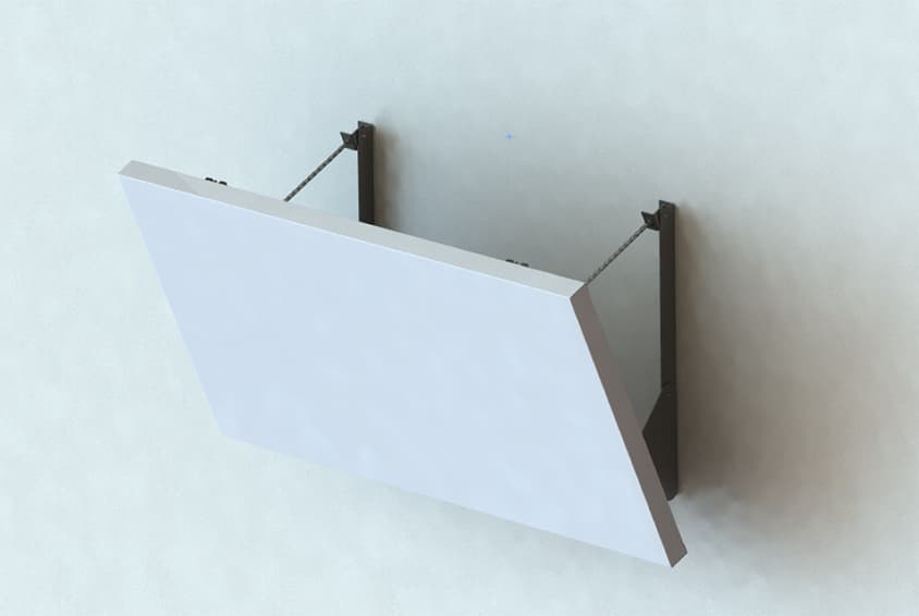 A render showing the Frengerwarm Radiant Heating Panel Wall Mounted Wall Mounted Frengerwarm panel at an angle
