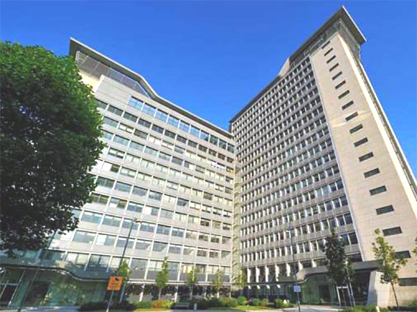 Main project image showing the outside of Great West House in London, UK Great West House