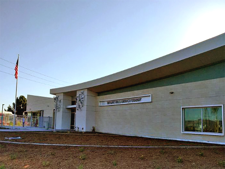 Image showing the outside of the Skyline Hills Library in San Diego, California Skyline Hills Library
