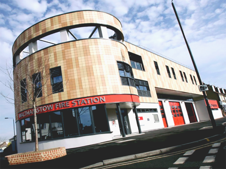 Image showing the outside of Walthamstow Fire Station (UK) Walthamstow Fire Station